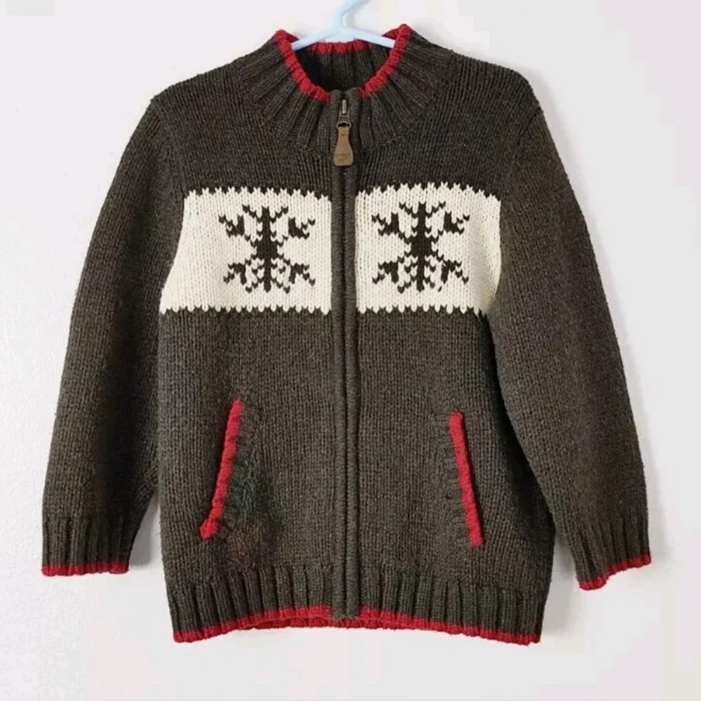 OshKosh B'gosh Brown Wool Knit Jacket